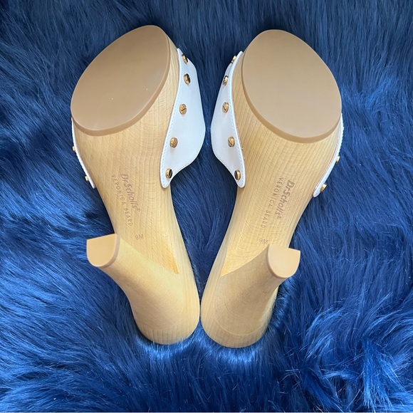 ❤️SOLD❤️ New! VERONICA BEARD x DR. SCHOLL'S Lolli Leather Platform Clogs Sandals - Picture 14 of 16